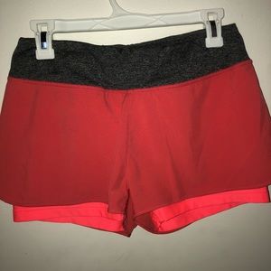 Peach and Neon Pink Athletic Shorts